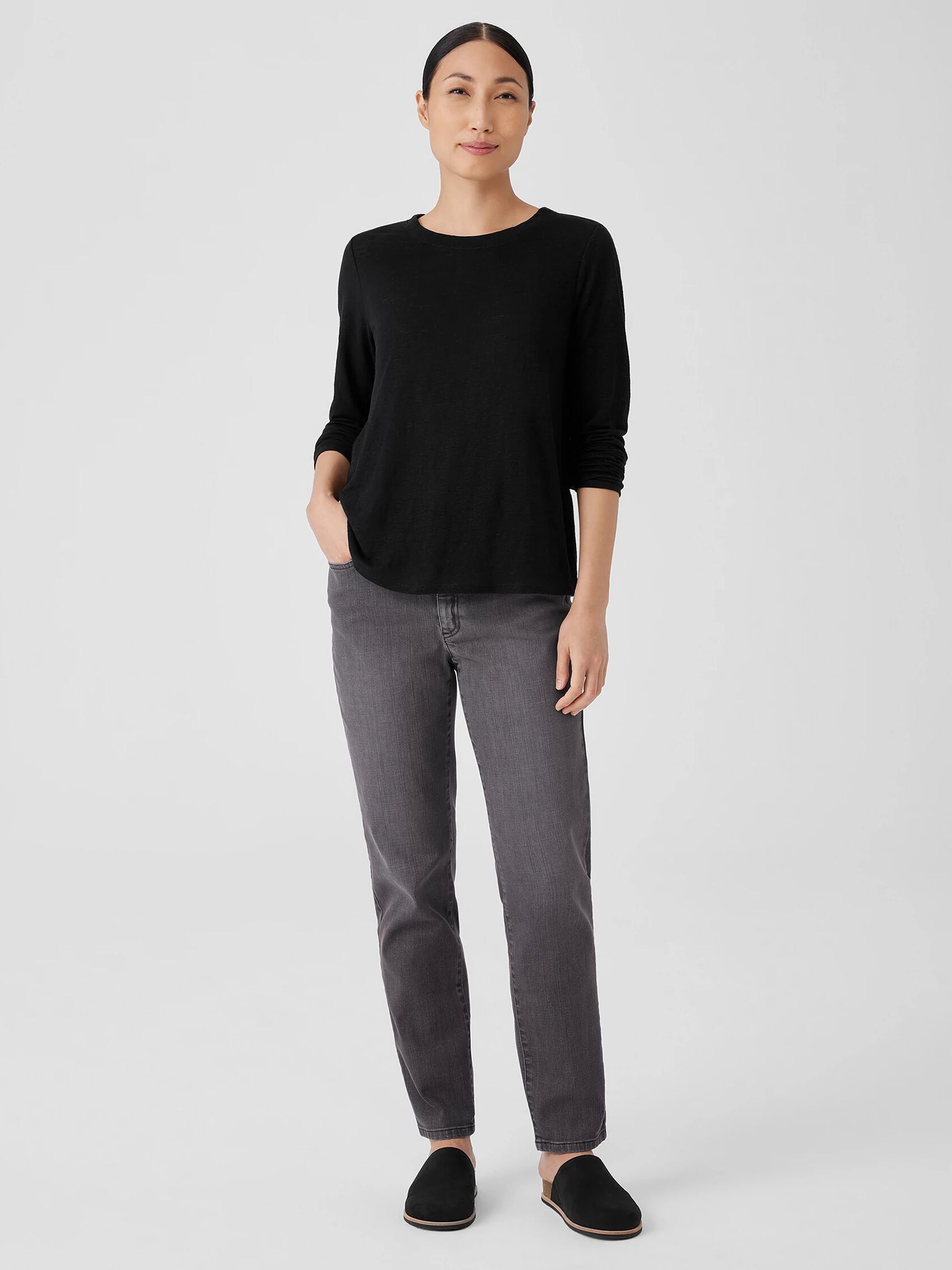 Organic Linen Jersey Long-Sleeve Tee
