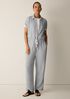 Striped Organic Cotton Gauze Jumpsuit