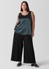 Stretch Silk Charmeuse Scoop Neck Tank