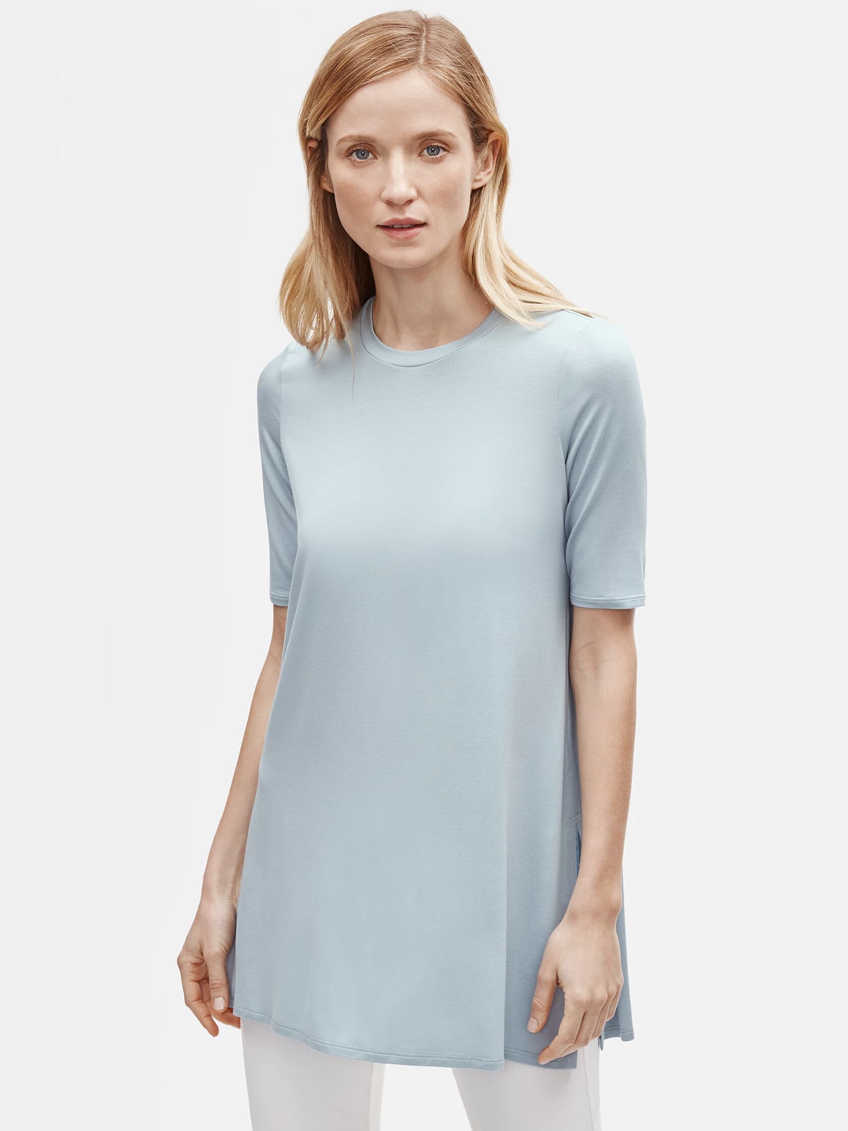 Fine Jersey Elbow-Sleeve Tunic