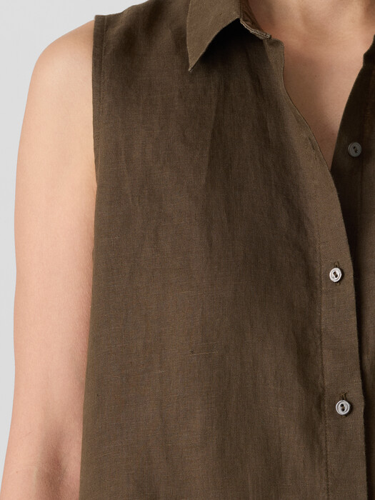 Organic Handkerchief Linen Sleeveless Shirt