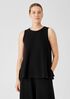 Organic Cotton Slubby Rib Knit Crew Neck Tank