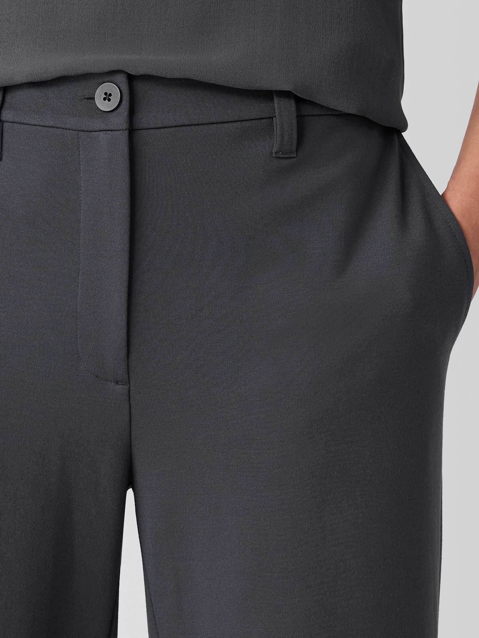 Washable Flex Ponte Wide Trouser Pant