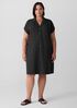 Cotton Blend Stripe Stitch Shirtdress