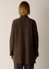 Lightweight Boiled Wool High Collar Jacket in Regenerative Wool