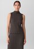 Bubble Jacquard Funnel Neck Top