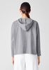 Heathered Organic Cotton Jersey Hooded Top