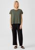 Stretch Silk Jersey Square Top