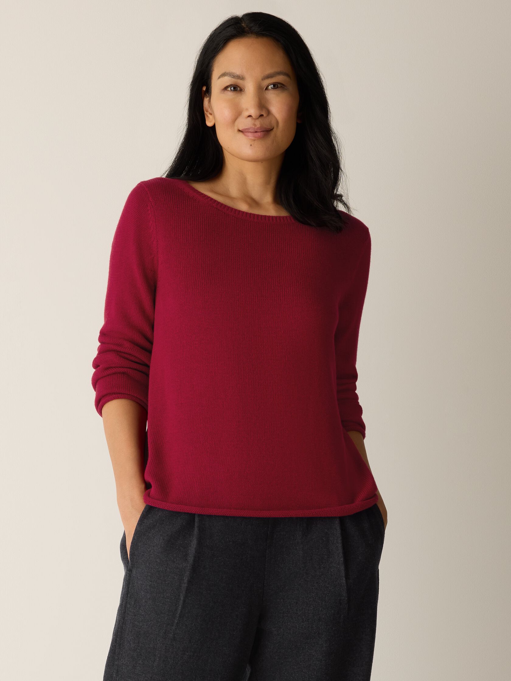 Peruvian Cotton Blend Bateau Neck Top