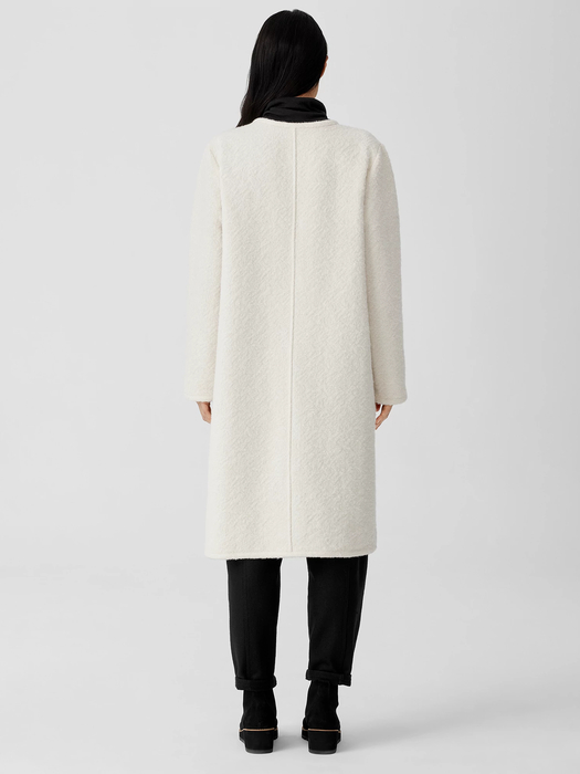 Cotton Wool Jacquard Round Neck Jacket