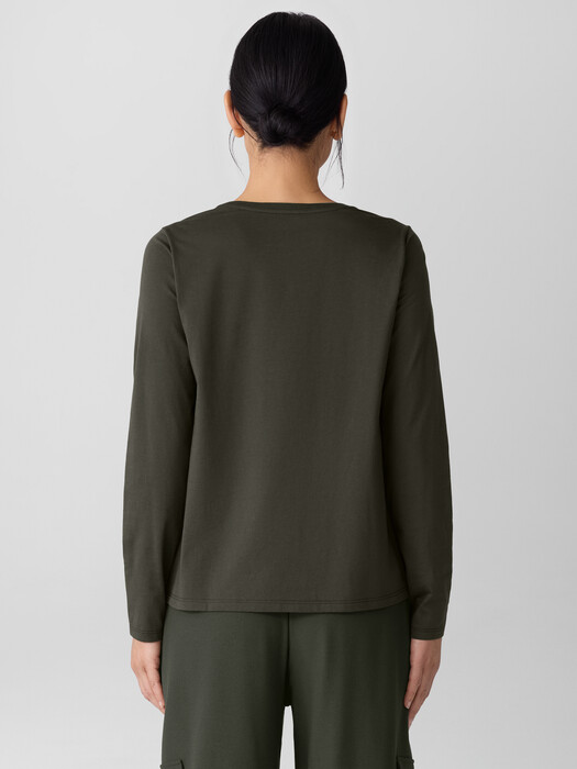 Organic Pima Cotton Jersey Long-Sleeve Tee