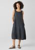 Washed Organic Linen Délavé Lantern Dress