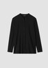 Stretch Jersey Knit Band Collar Shirt