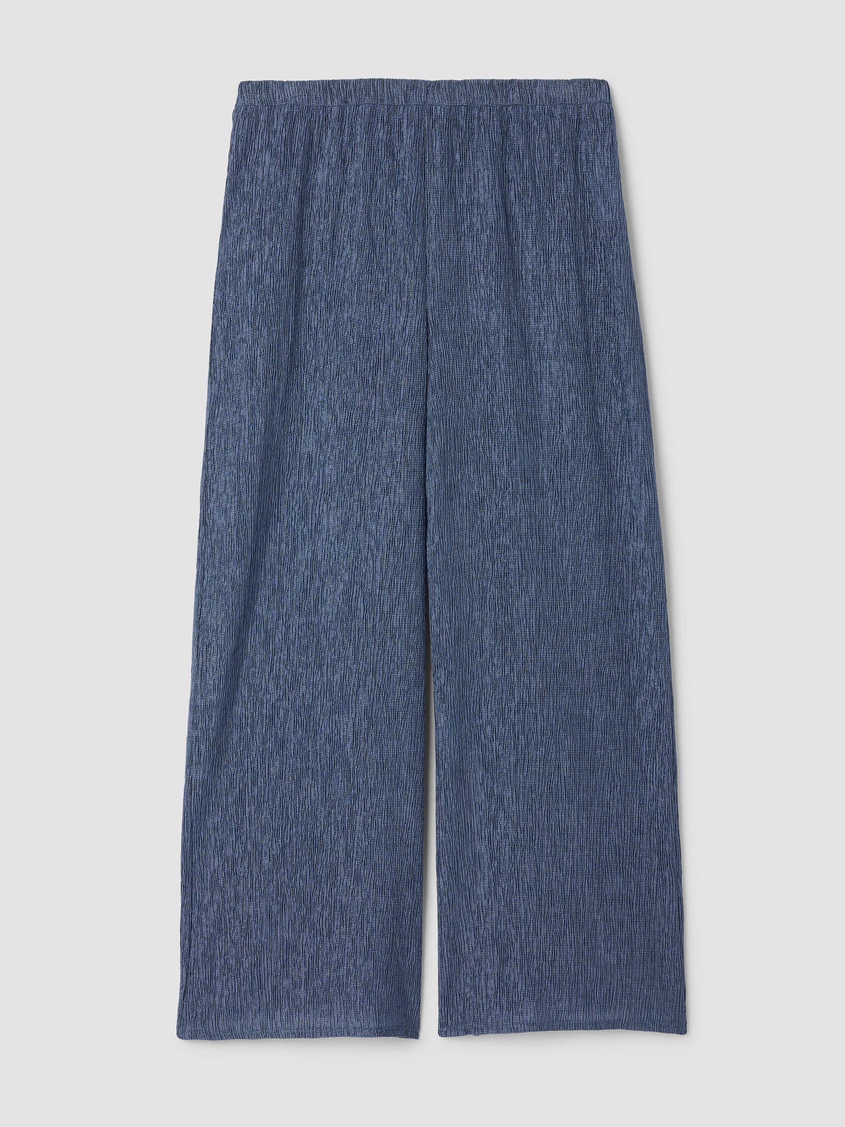 Woven Pliss&eacute; Wide-Leg Pant
