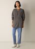 Fine Felted Wool Long Cardigan in Regenerative Wool