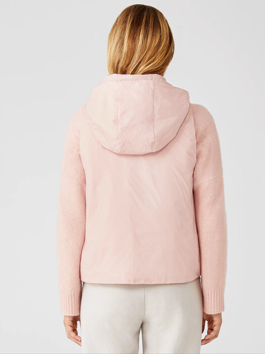 Eggshell Recycled Nylon Hooded Vest