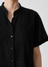 Organic Cotton Voile Box Band Collar Shirt