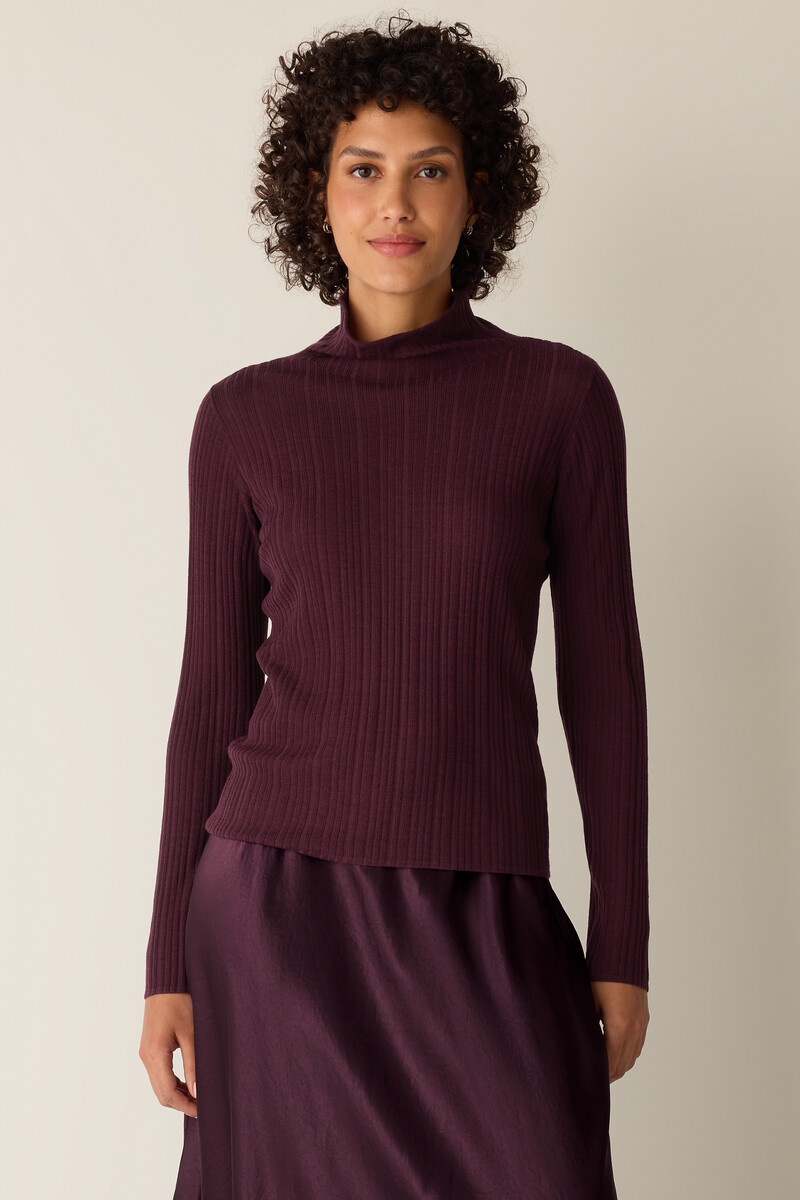 Superfine Merino Turtleneck Top in Regenerative Wool Superfine Merino Turtleneck Top in Regenerative Wool