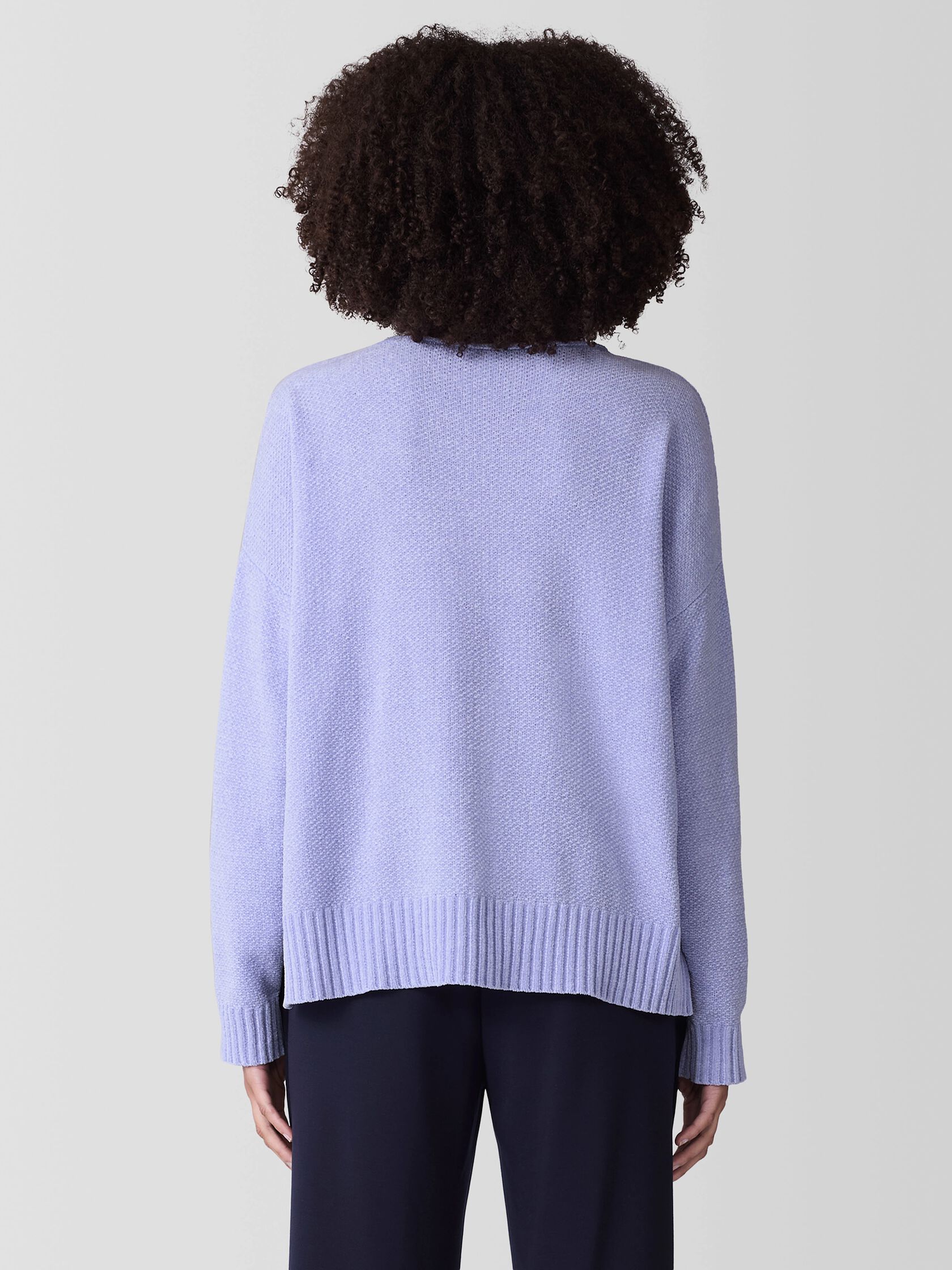 Organic Cotton Chenille Jewel Neck Top