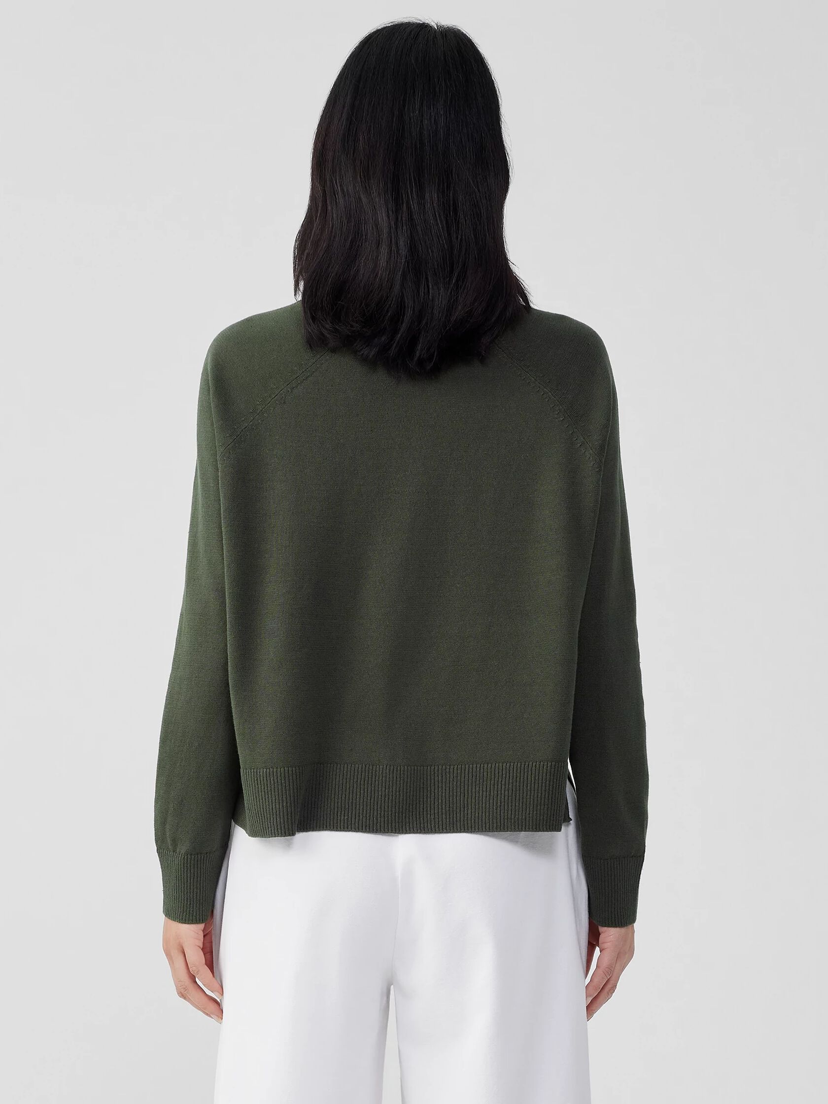 Organic Linen Cotton Raglan-Sleeve Top