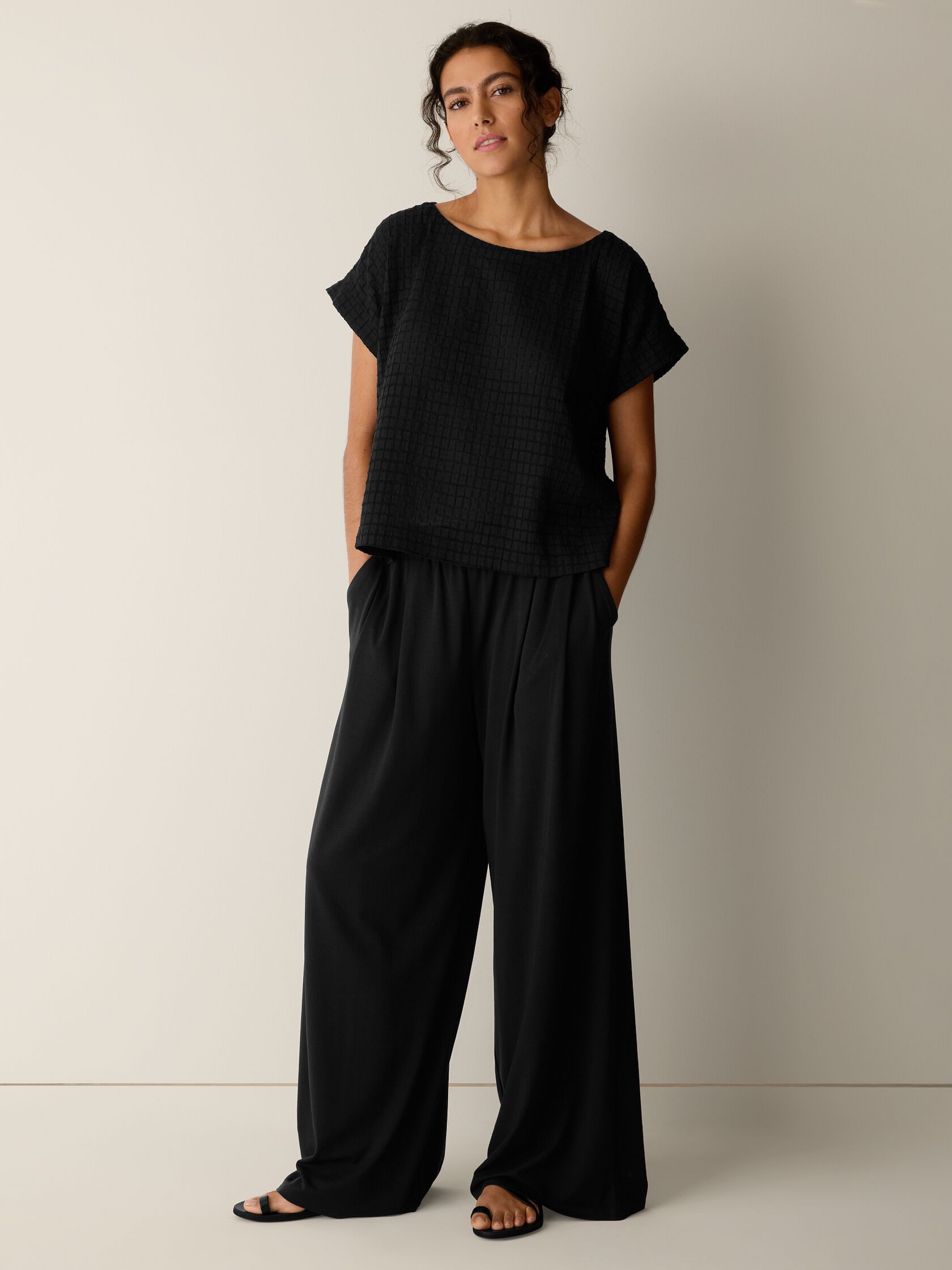 Organic Cotton Voile Box Square Top