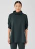 Cozy Brushed Terry Hug Funnel Neck Long Top