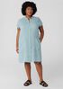 Puckered Organic Linen Shirtdress