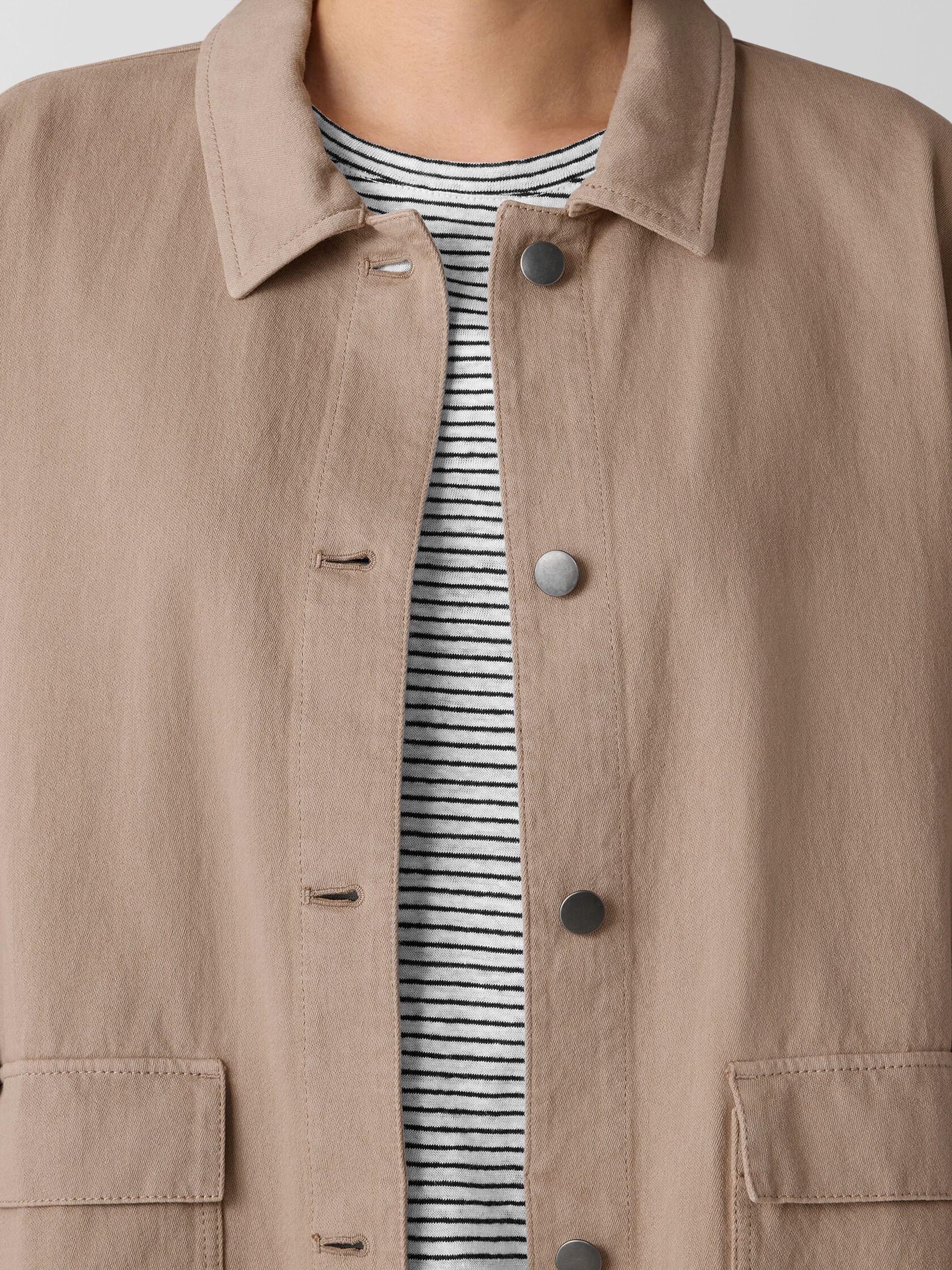 Garment-Dyed Utility Cotton Classic Collar Jacket