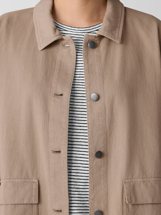 Garment-Dyed Utility Cotton Classic Collar Jacket