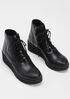 Crew Embossed Leather Lace-Up Bootie