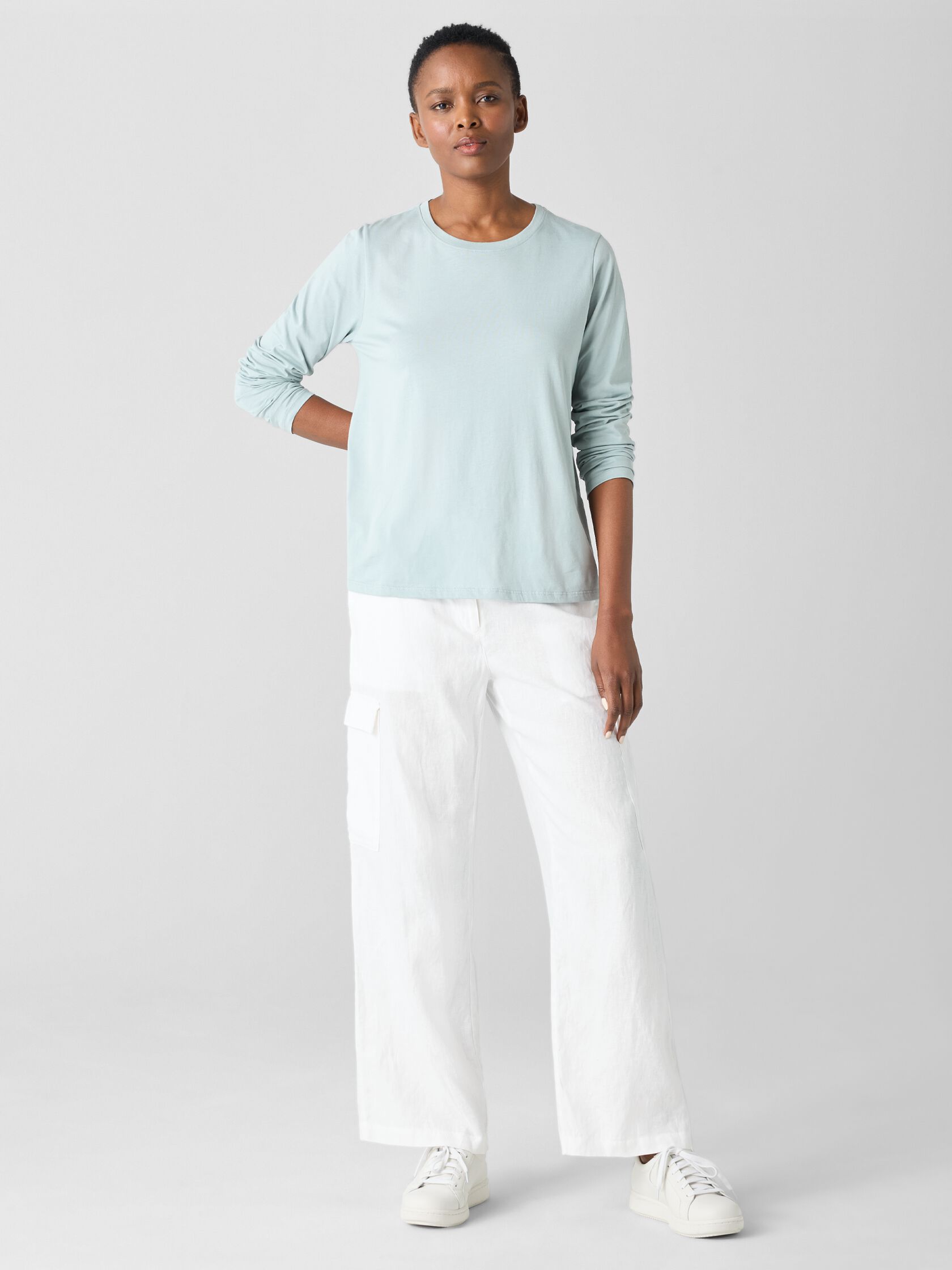 Organic Pima Cotton Jersey Long-Sleeve Tee