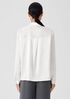 Stretch Silk Charmeuse Classic Collar Shirt