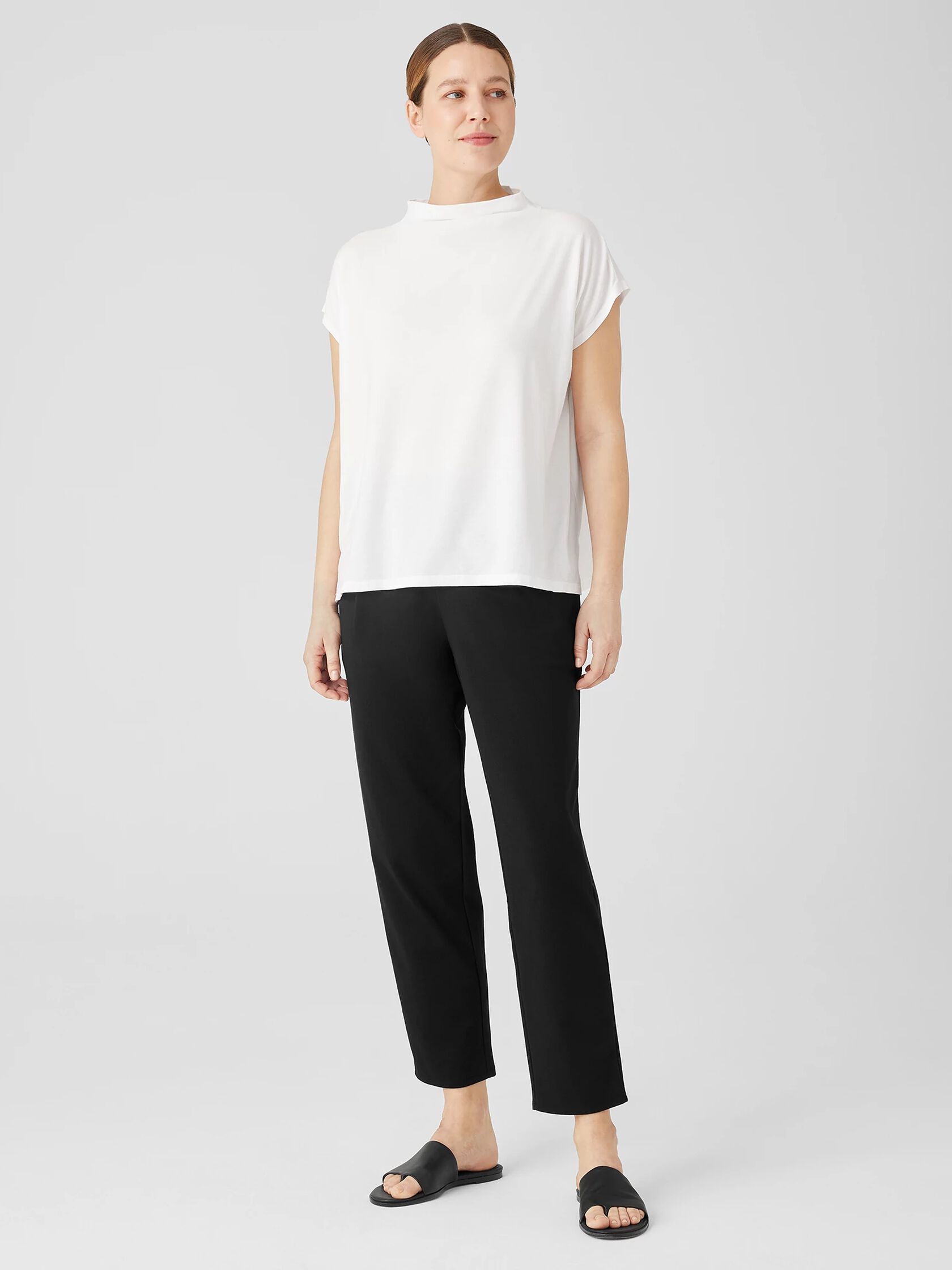 Fine Jersey Funnel Neck Top