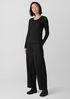 Bubble Jacquard Round Neck Top