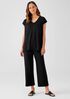 Stretch Jersey Knit Straight Pant