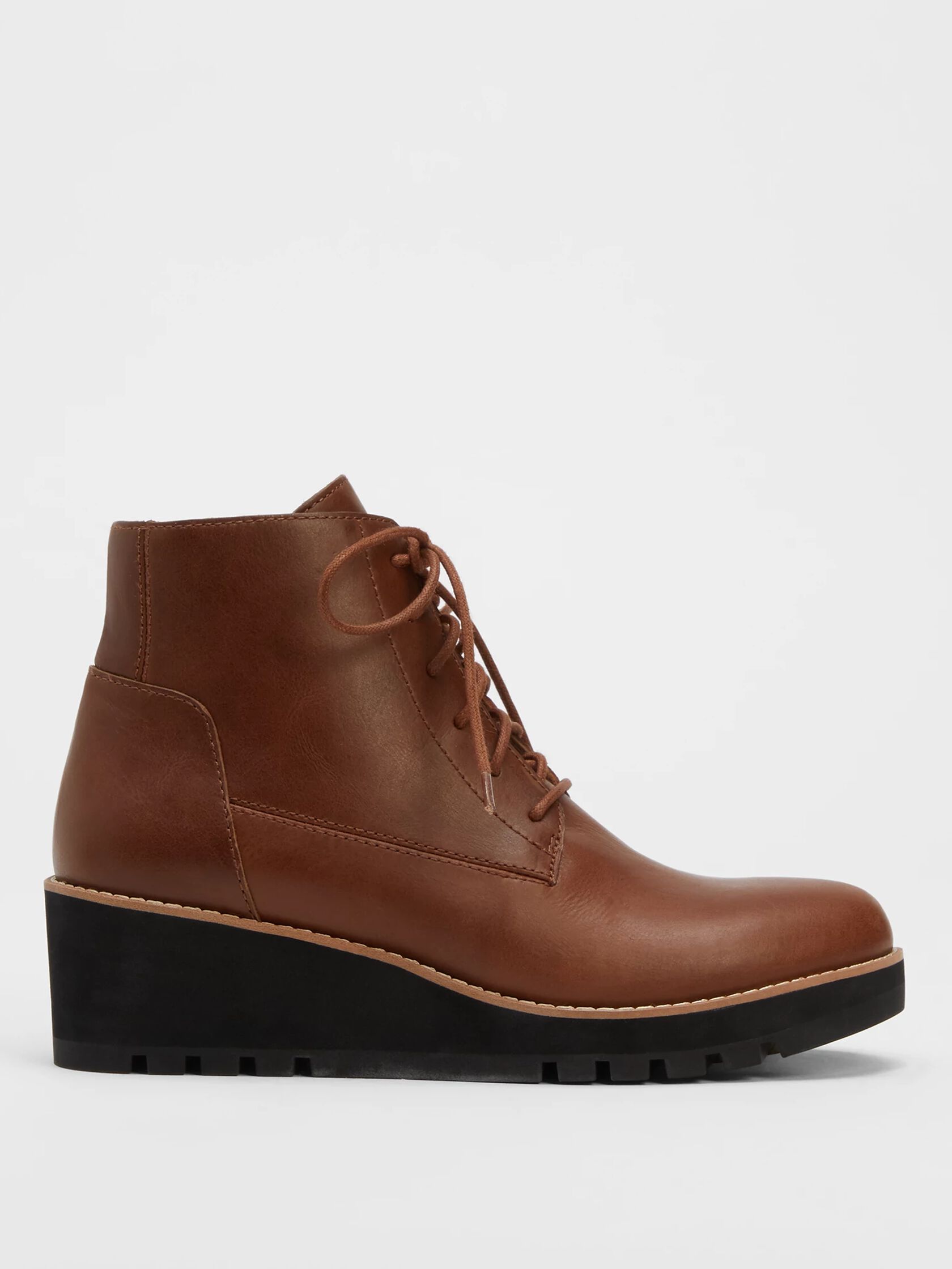 Crew Leather Lace-Up Bootie