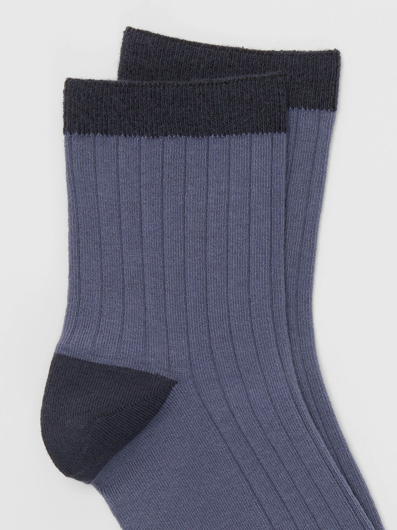 Organic Cotton Ribbed Quarter Crew Sock