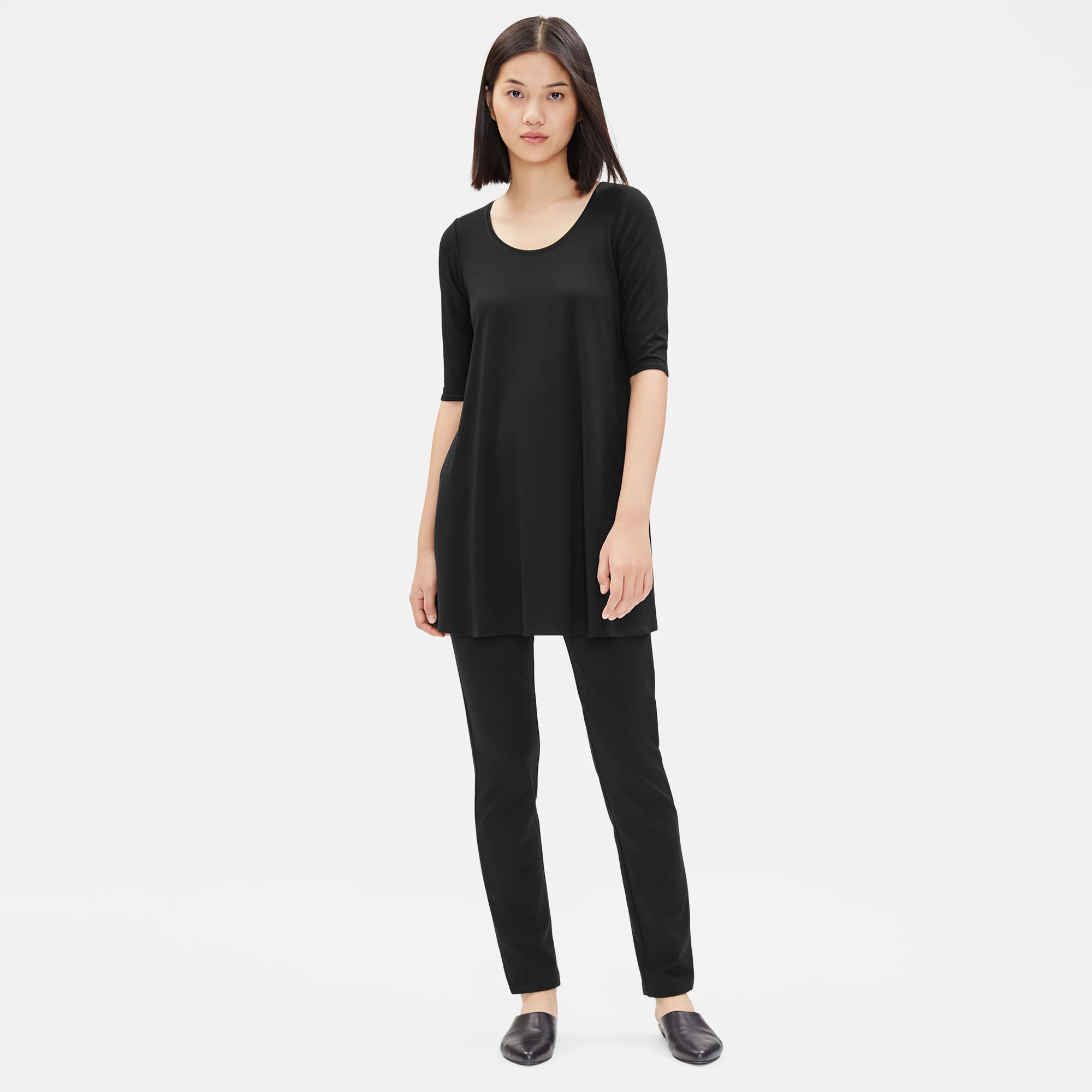 Stretch Ponte Slim Pant | EILEEN FISHER