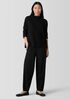 Organic Cotton Jacquard Funnel Neck Top