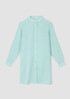 Garment-Dyed Handkerchief Linen Mandarin Collar Long Shirt