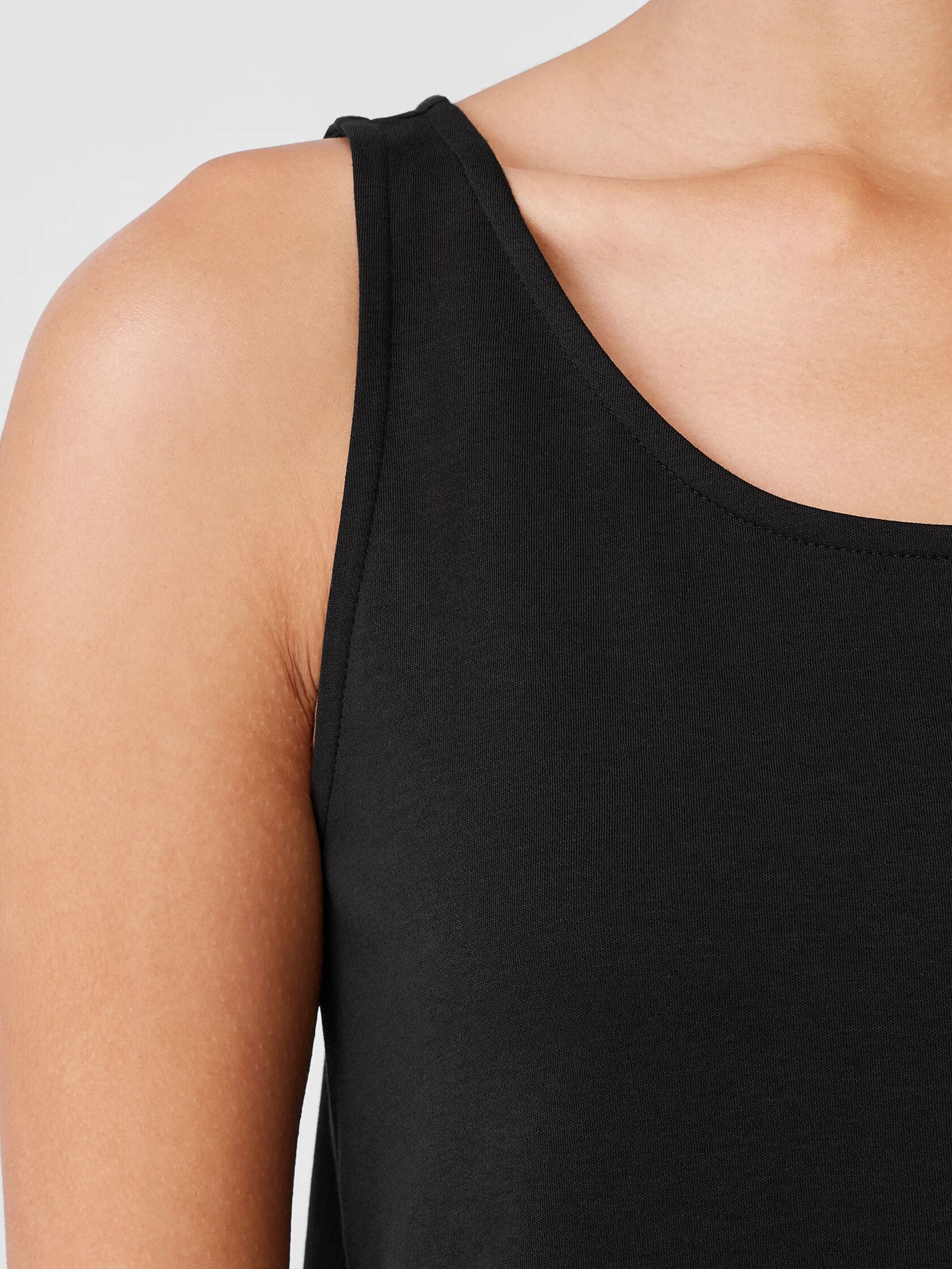 Organic Cotton Interlock Scoop Neck Sleep Tank