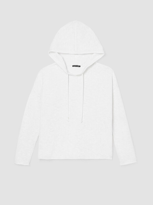 Organic Cotton Linen Slub Hooded Top