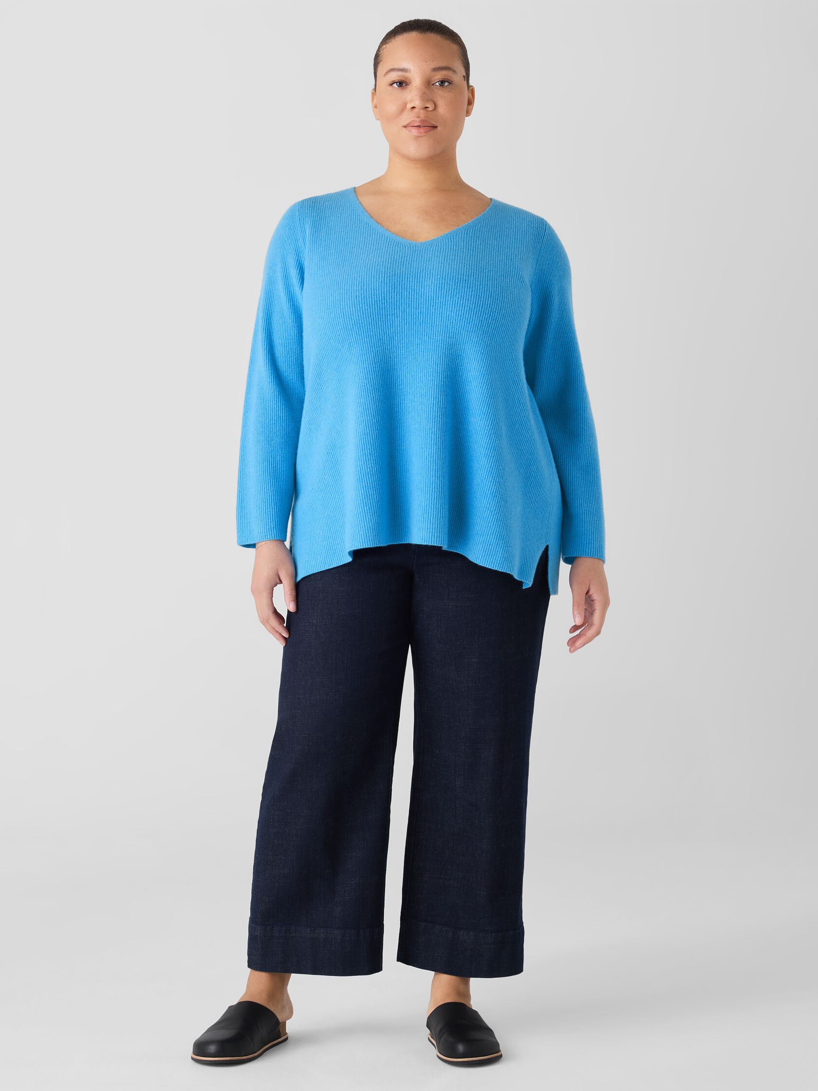 Italian Cashmere V-Neck Top