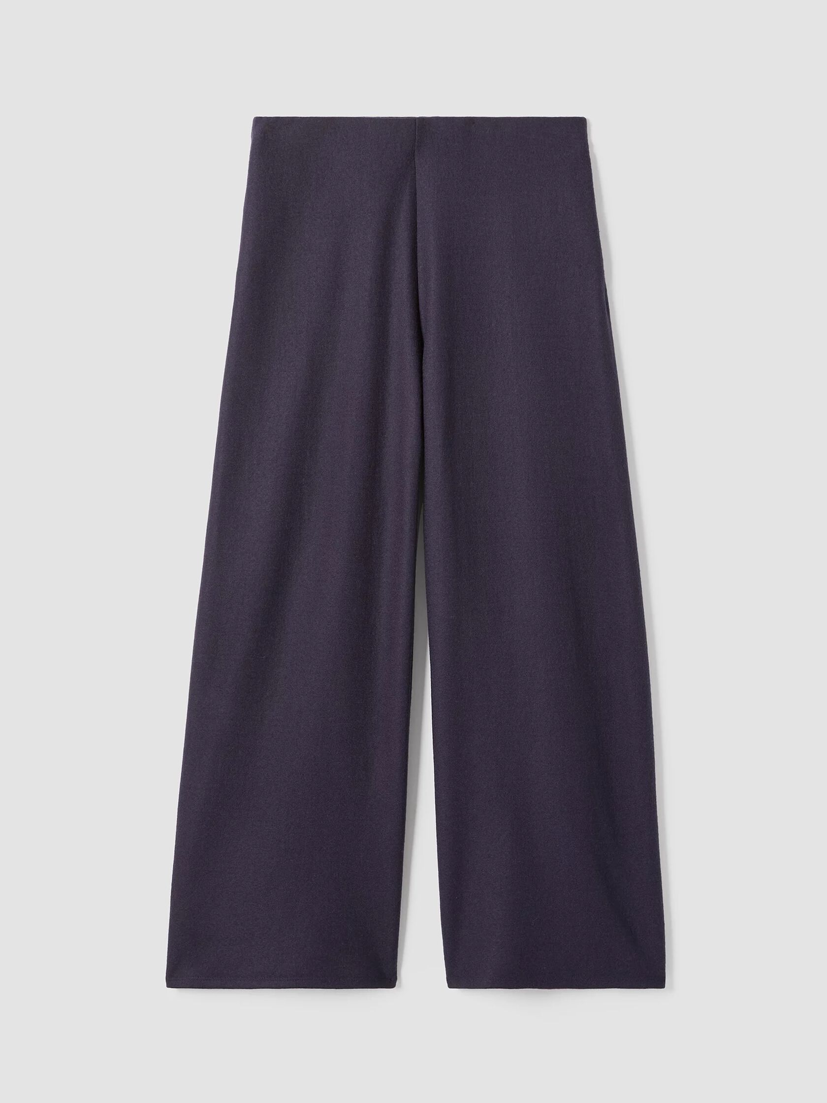 Boiled Wool Jersey Wide-Leg Pant