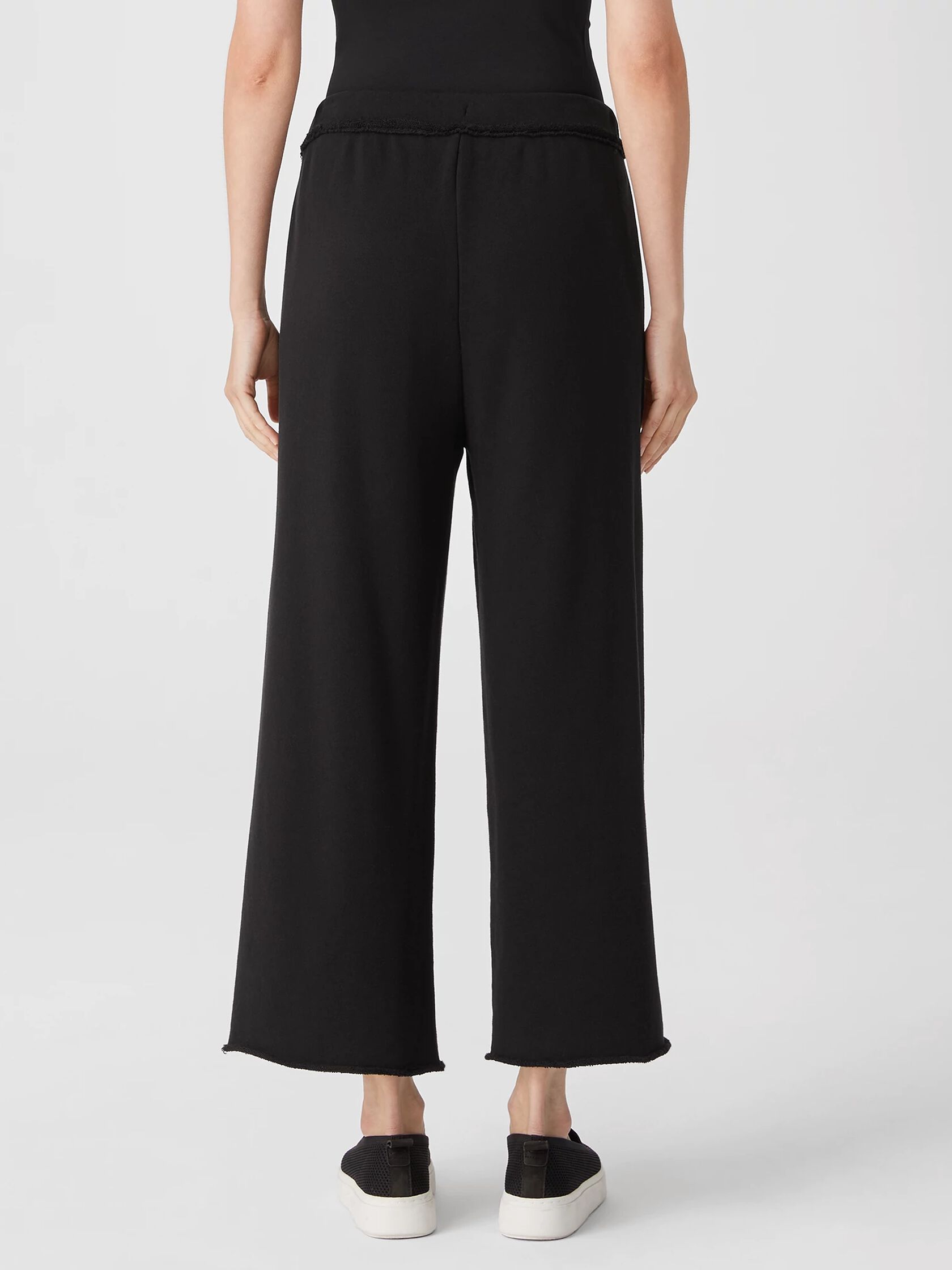 Organic Cotton French Terry Wide-Leg Pant