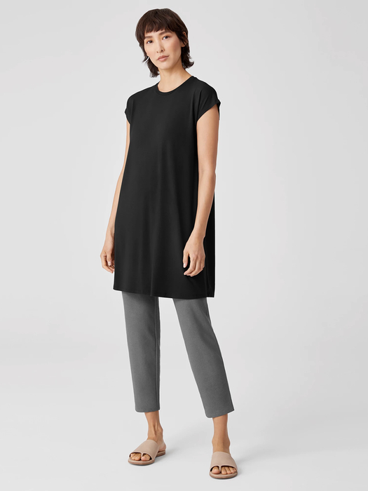 Viscose Jersey Cap-Sleeve Dress