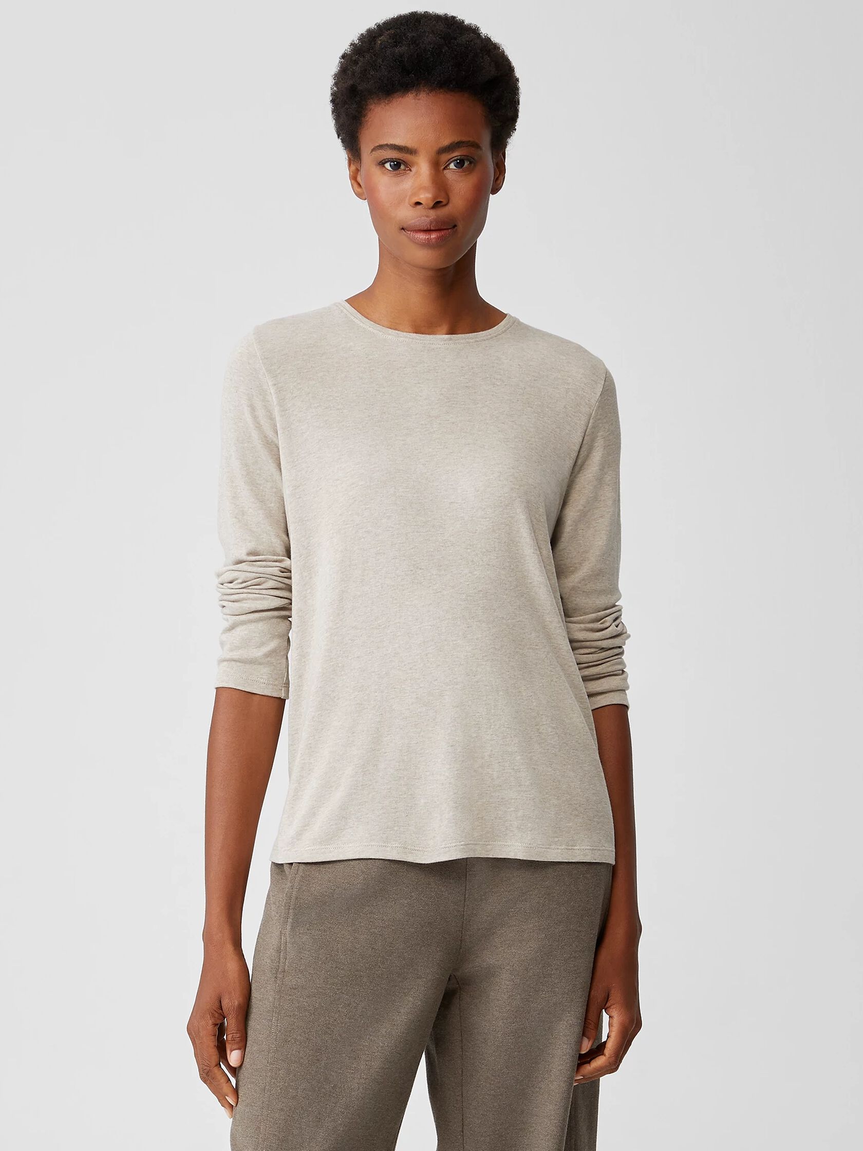 Ribbed Organic Pima Cotton Blend Top