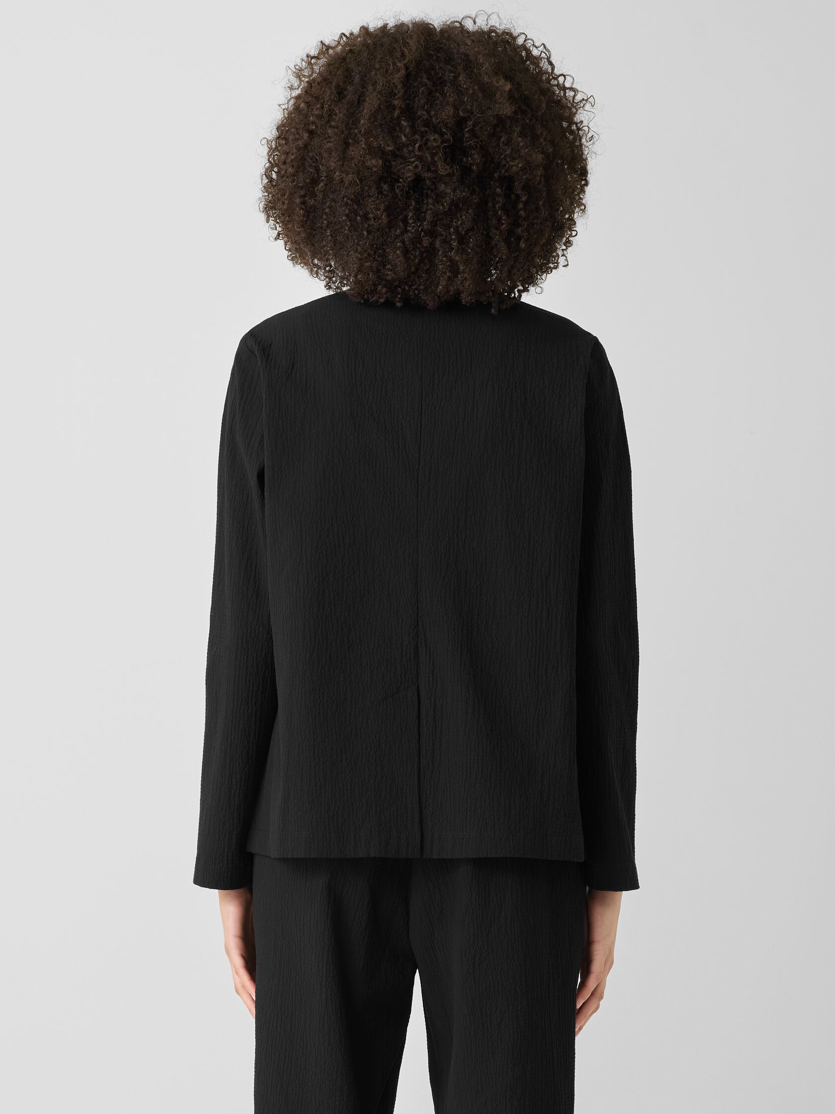 Organic Cotton Pucker High Collar Jacket