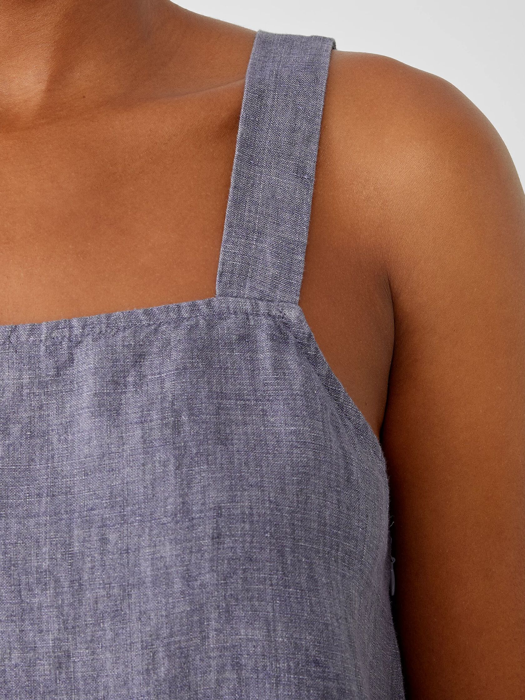 Washed Organic Linen Delave Tank