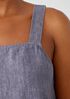 Washed Organic Linen Delave Tank